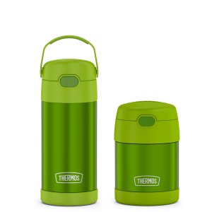 12oz FUNtainer  Water Bottle & 10oz Food Jar Bundle - Lime