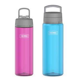 26oz Straw Lid & 32oz Screw Top Lid Tritan  Water Bottle Bundle - Aubergine & Teal