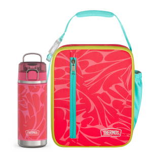 Abstract Petals Upright & 18oz Icon  Kids Water Bottle Bundle